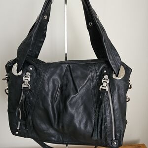 Elegant Black Leather Handbag